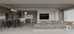 Modern living room and dining room interior scene - Thumbnail 1