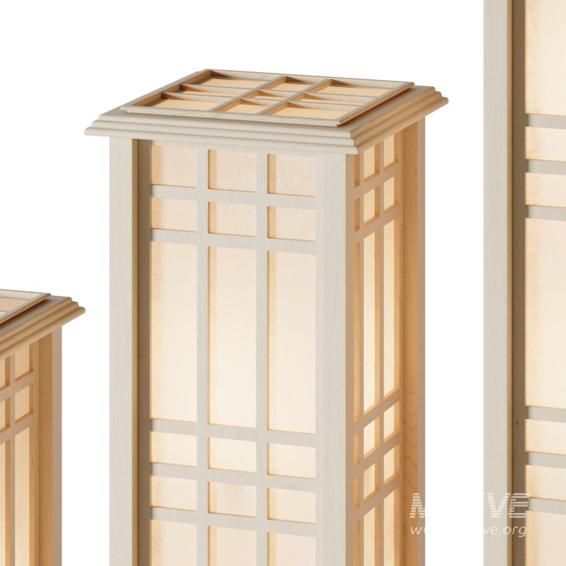 Japanese Style Wood Table Floor Lamp - Image 5