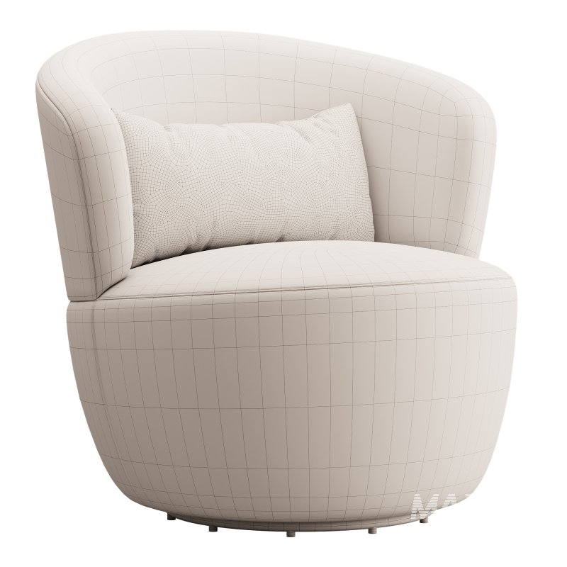 Amber Boucle Swivel Chair - Image 4