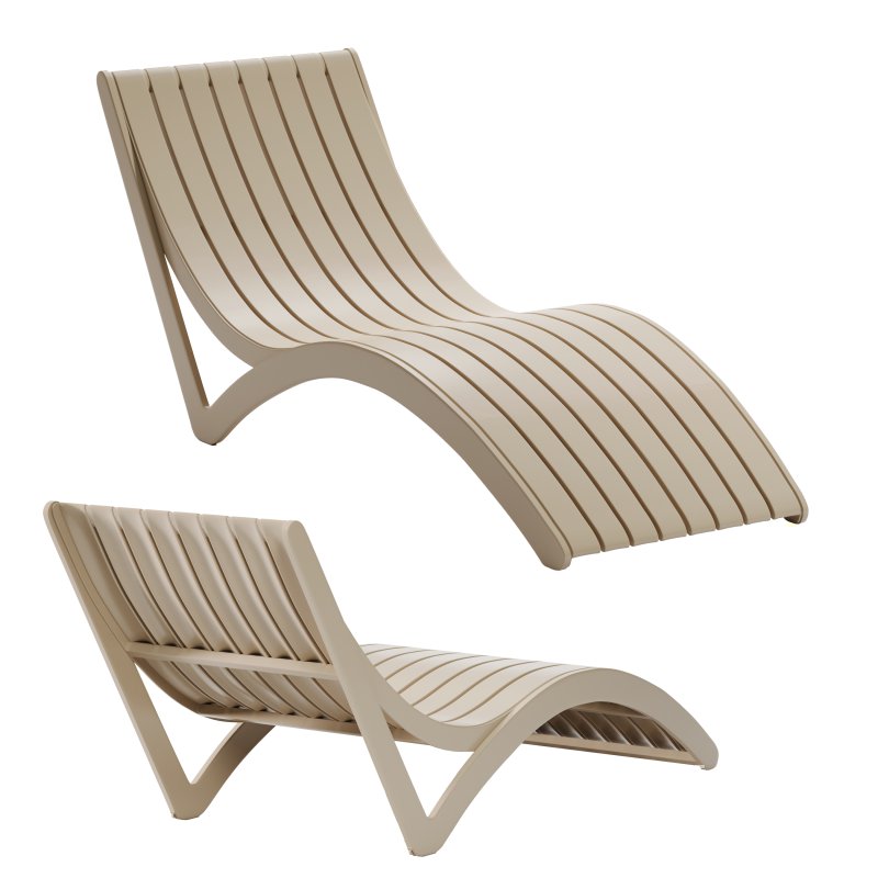 Taupe Farrah 28” Outdoor Chaise Lounge - Image 1