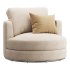Hamilton Round Performance Fabric Swivel Armchair - Thumbnail 3