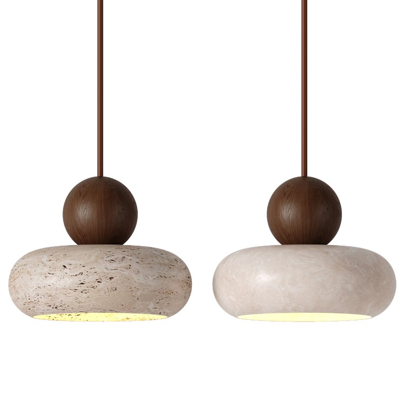 Wabi Sabi Natural Stone Shade Pendant Lamp - Image 5