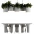 Reception Desk With Hanging Plants-set 15 - Thumbnail 2