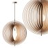 Creative Wood Round Globe Pendant Light Fixture Shade - Thumbnail 1