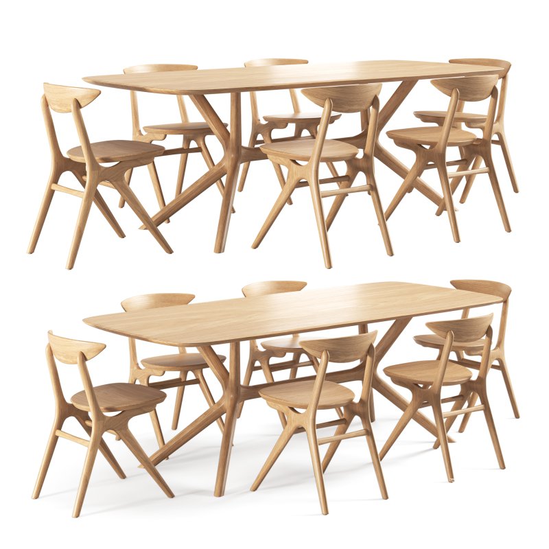 eye dining chair oak-x dining table - Image 2