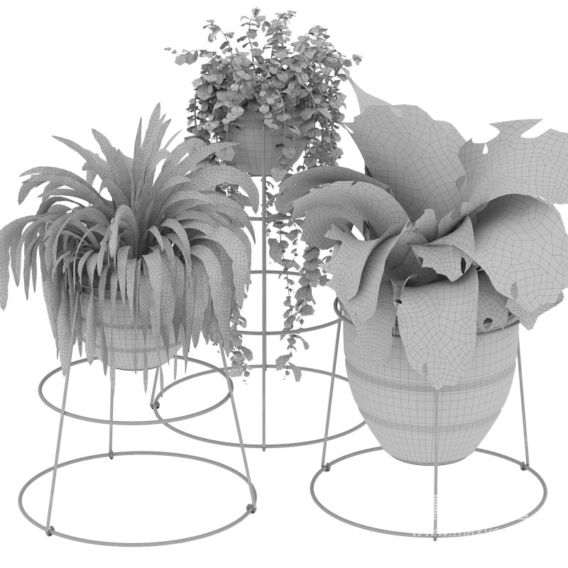 Golden Metal Standing Plant - Image 6