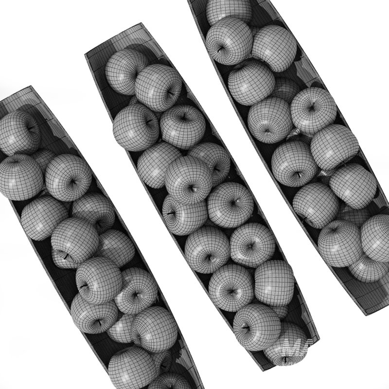 Terrazzo Bowl with Yellow Green and Red Apples - Image 4