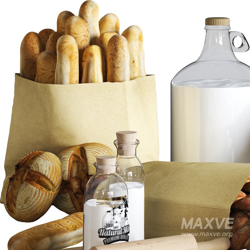 A bag of bread with milk and egg - Image 2