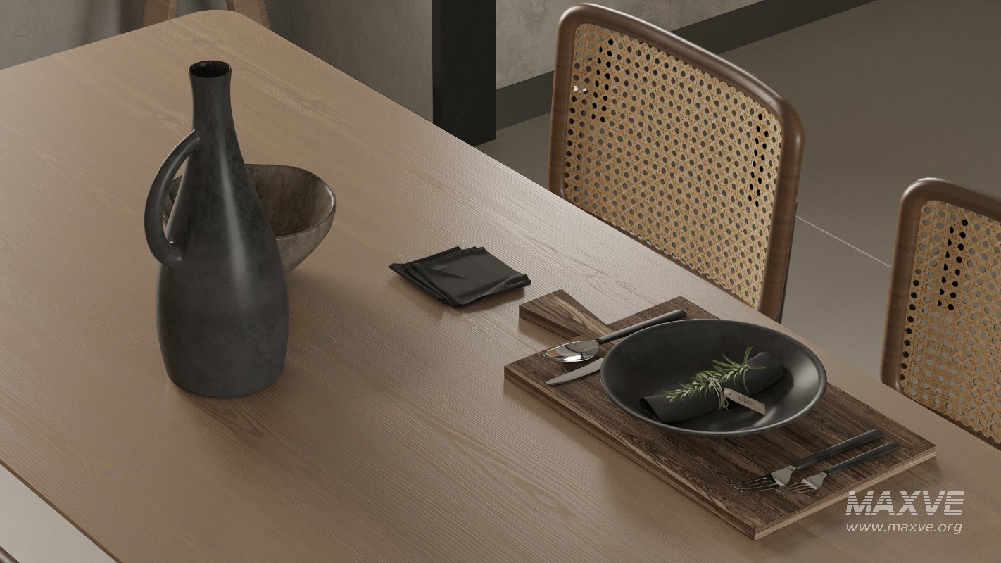 Modern living room and dining room interior scene - Image 4