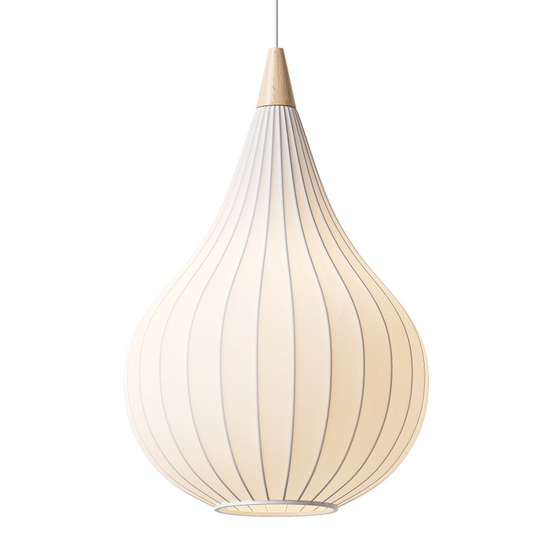French Fabric Pendant Light - Image 2