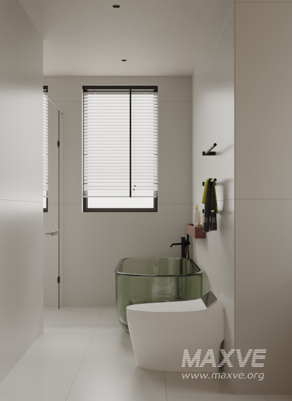 Modern bedroom and bathroom - Image 2