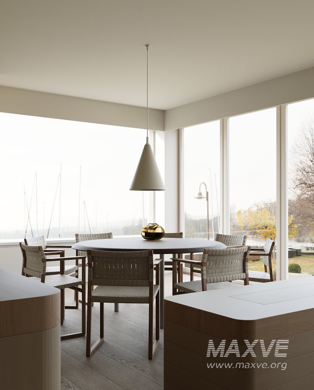 Modern living room and dining room interior scene - Image 6