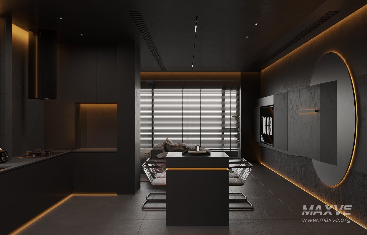 Dark living room and dining room - Image 2