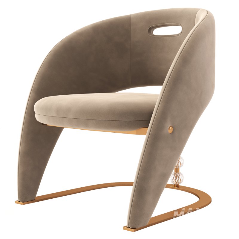 HomeDor Modern Luxury Beige Dining Chair - Image 1