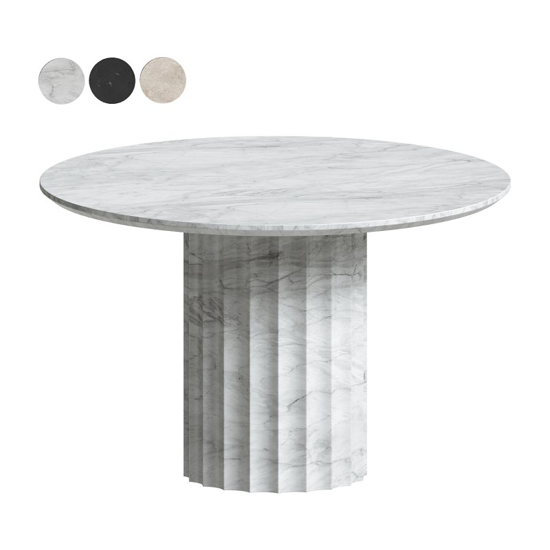 Danae Round Stone Dining Table - Image 2
