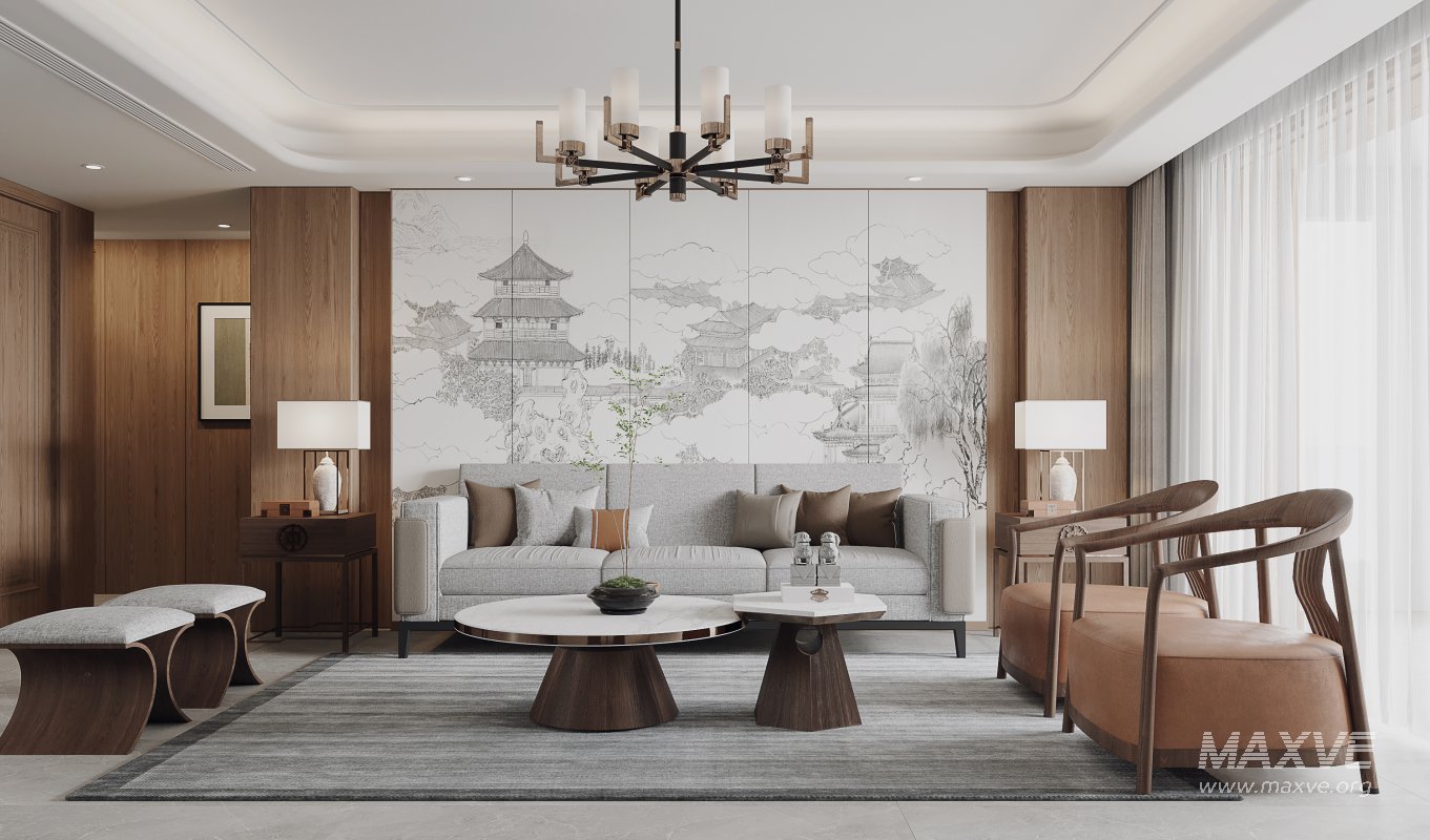 Chinese Living Room Dining Room - Image 4