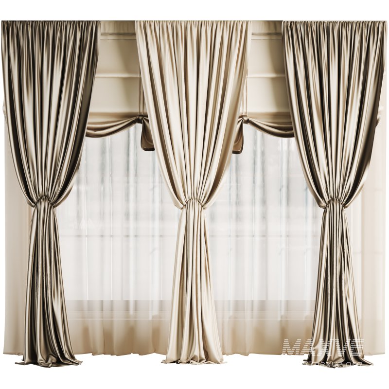 Silk and Satin Curtain 046 - Image 1