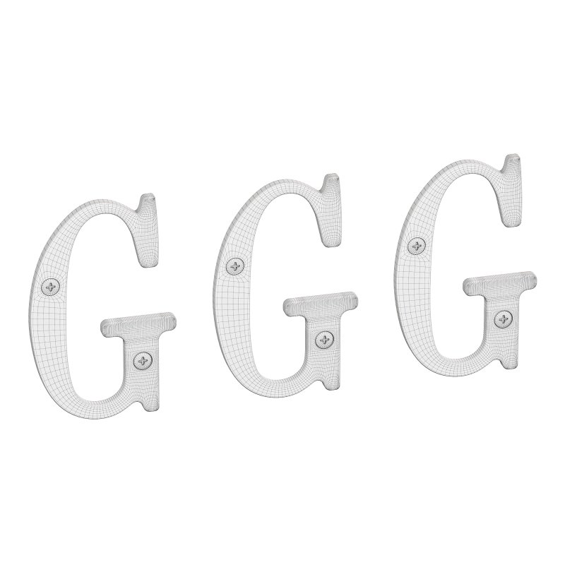 Letter G House Letters Solid Bright Brass - Image 5