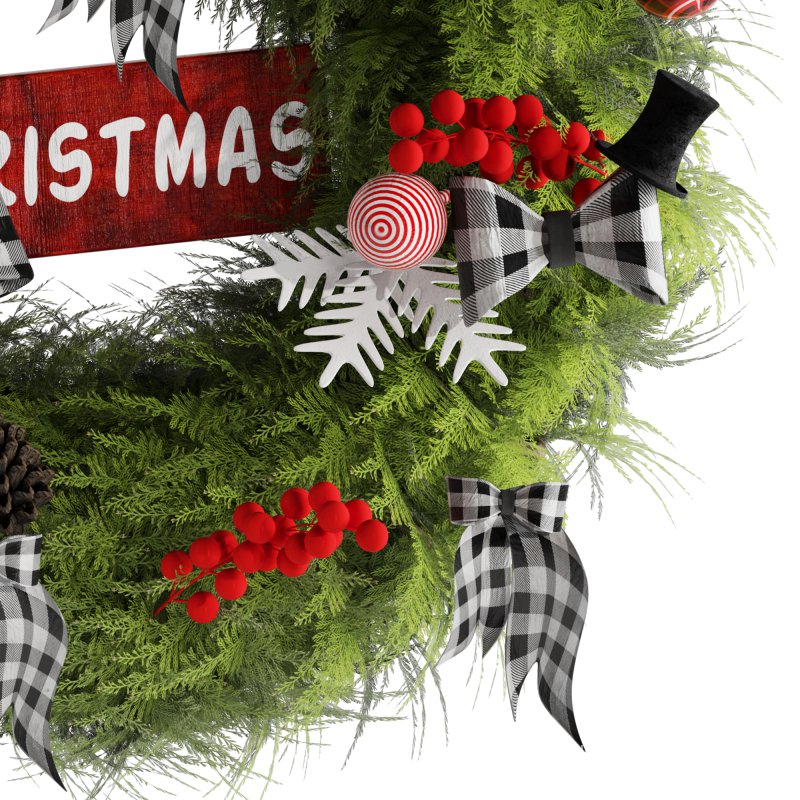 Decorative Snowman Wearth Christmas Set - Image 4