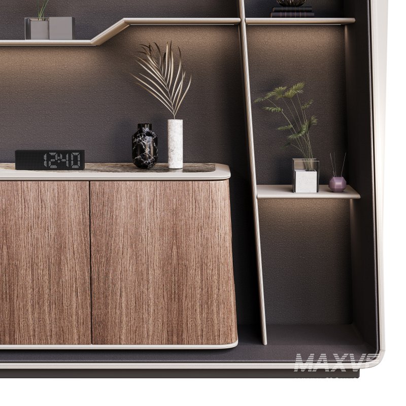Office luxury bookcase cabinet H09 - Image 4