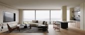 Modern living room and dining room interior scene - Thumbnail 1