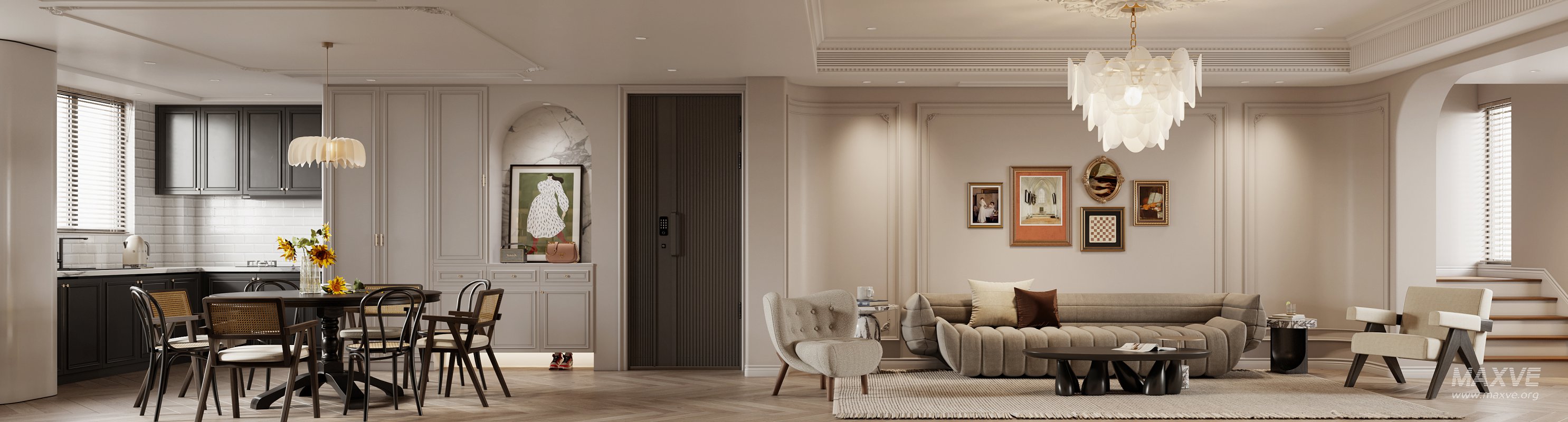 Luxurious living room and dining room - Image 1