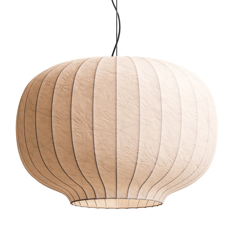 Japanese Style Silk Pendant Light - Image 2