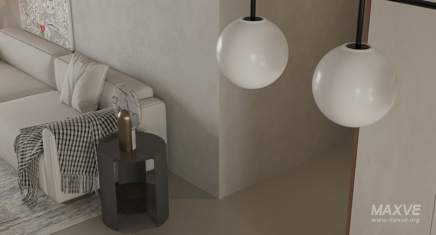 Modern living room and dining room interior scene - Image 2