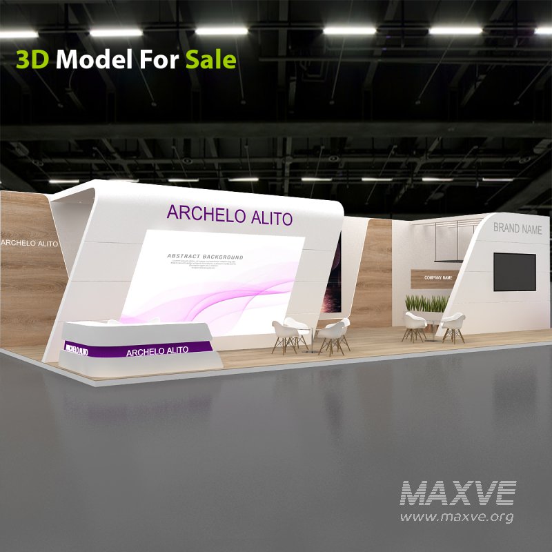 exhibition booth stand 3d Model - Image 8