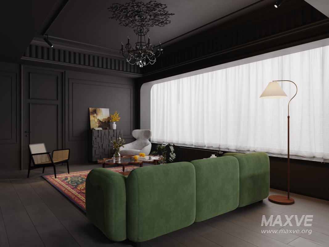 Dark living room and dining room - Image 5