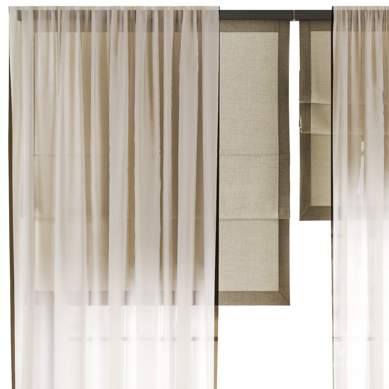 Silk and Cotton Curtain Set 68 - Image 3
