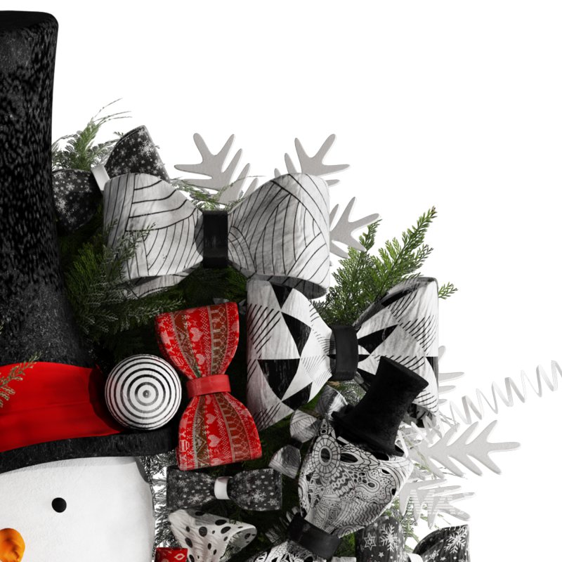 Snowman Wearth Christmas Decor - Image 4