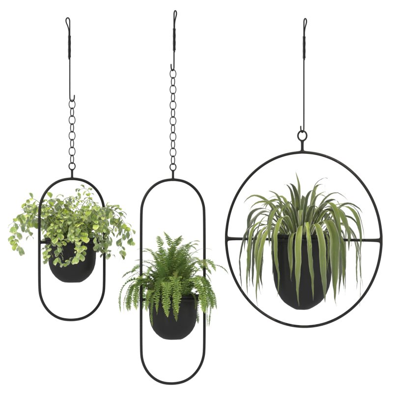 Metal Hanging Plants 02 - Image 1