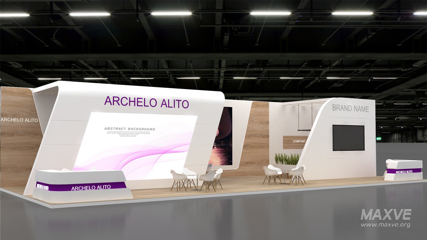 exhibition booth stand 3d Model - Image 6