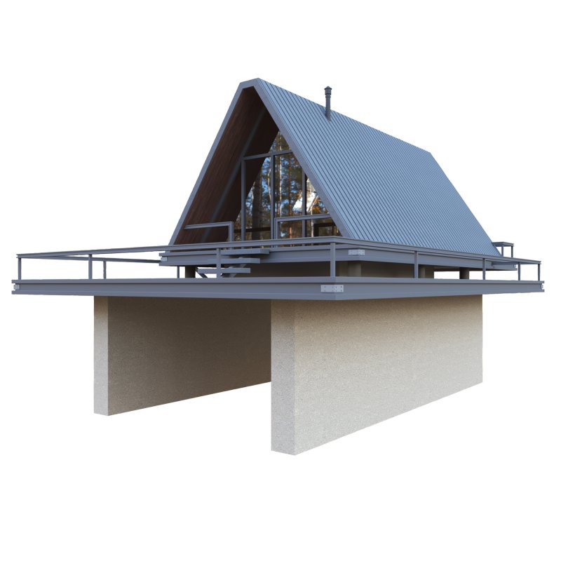 House Cabin home Villa Modern 3d model - Image 4