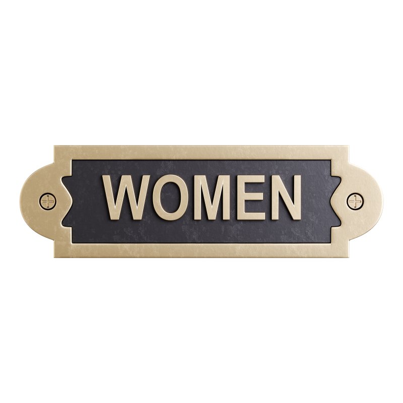 Solid Brass Sign Women - Image 2