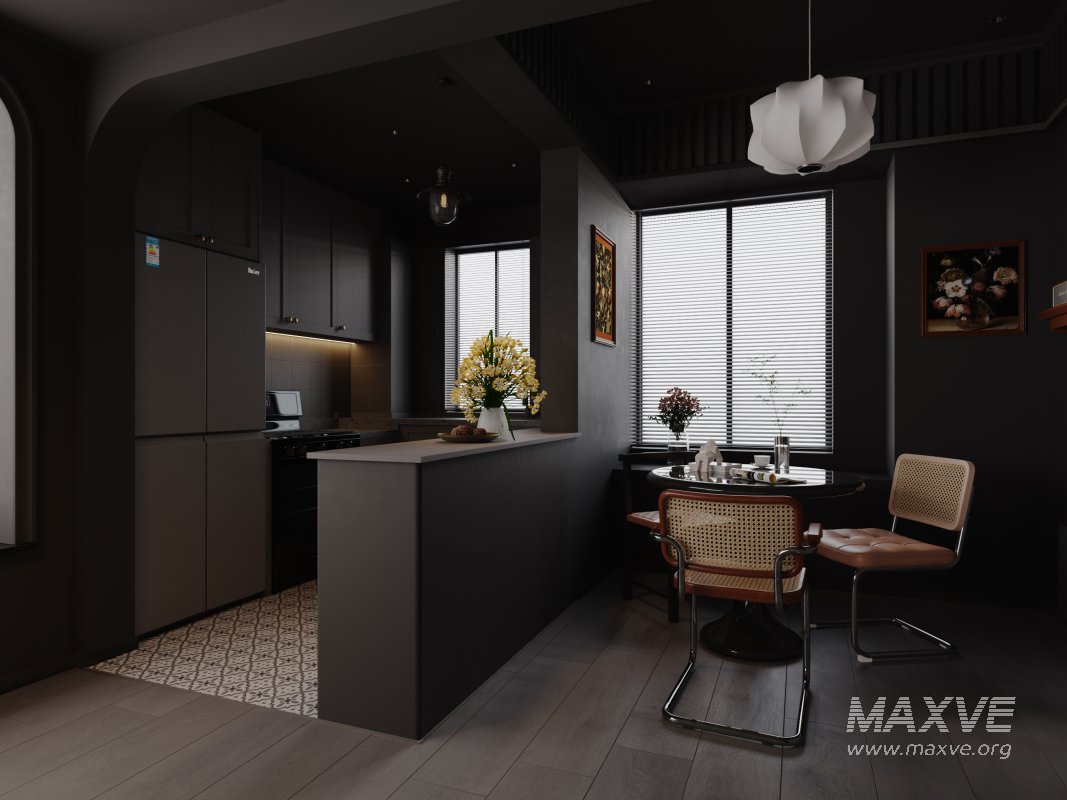 Dark living room and dining room - Image 1