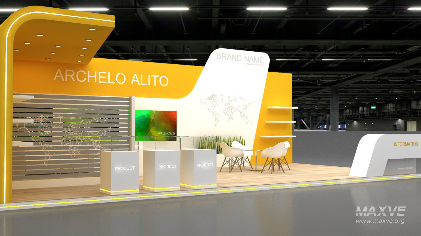 3d exhibition booth stand - Image 1
