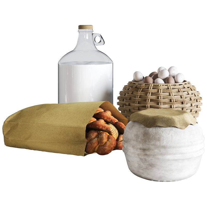 A bag of bread with milk and egg - Image 4