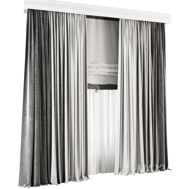 Roman and Cotton Curtain 022 - Image 1