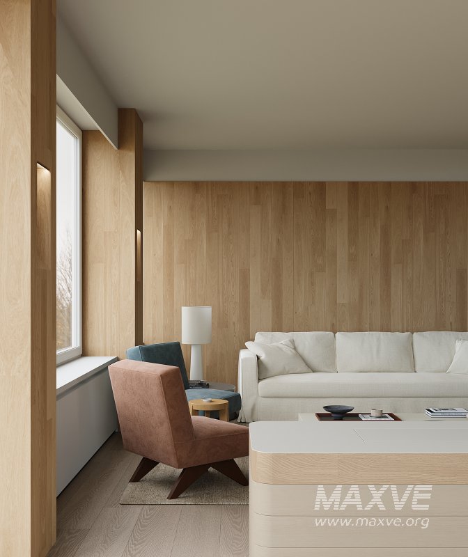 Modern living room and dining room interior scene - Image 7