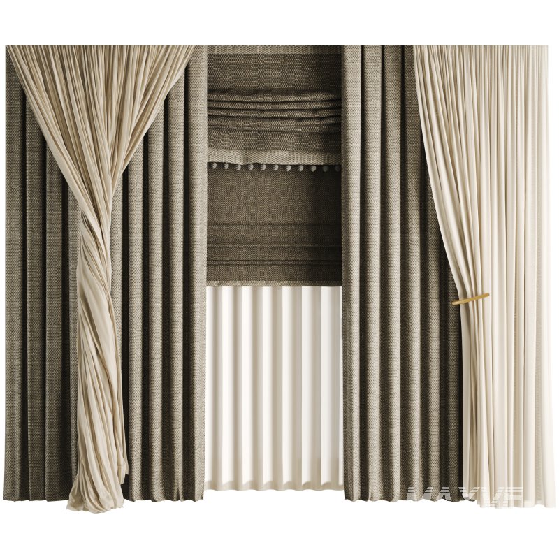 Silk and Cotton Curtain 040 - Image 1