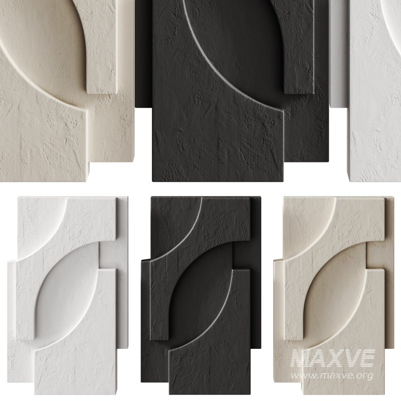 Decorative panel SERIF RELIEF by Kristina Dam Studio - Image 1