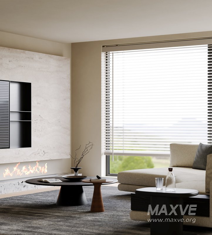 Modern living room and dining room interior scene - Image 3