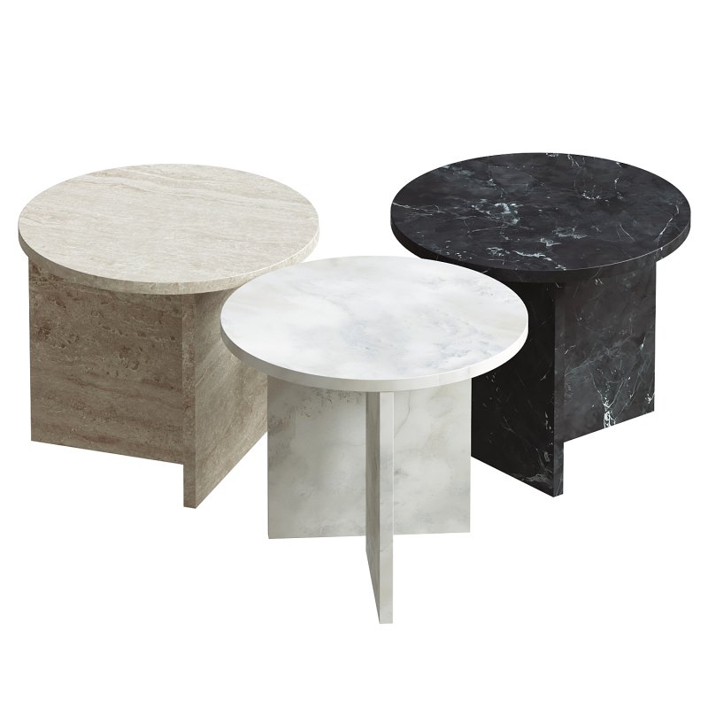 Lebanto Kyushu White Carrara Side Table - Image 2
