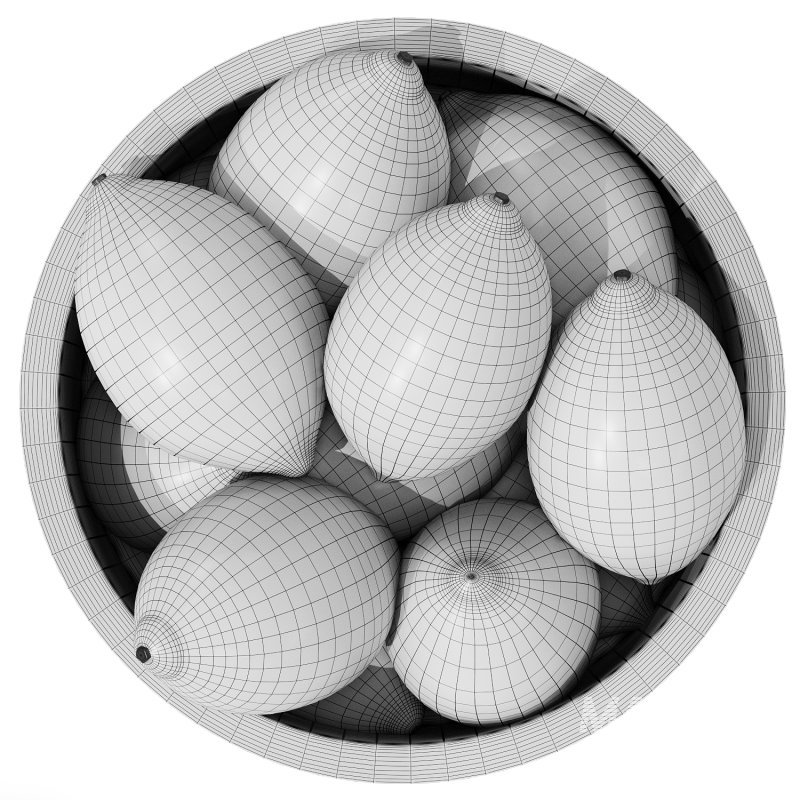 Marble Fruit Bowl with Lemons - Image 5