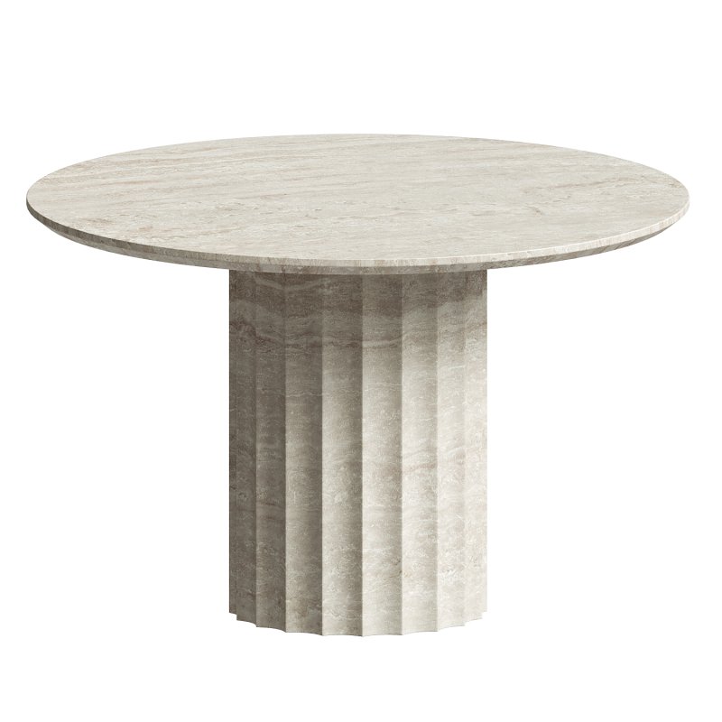 Danae Round Stone Dining Table - Image 3