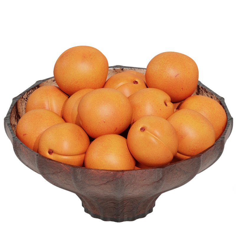 Low Glass Bowl Centerpiece with Apricots - Image 2