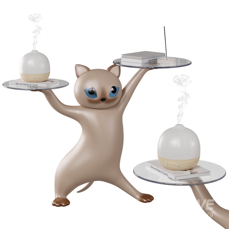 Lula_Kitty_Side_Table_with_Aroma_Diffusor_Mcguigan - Image 1