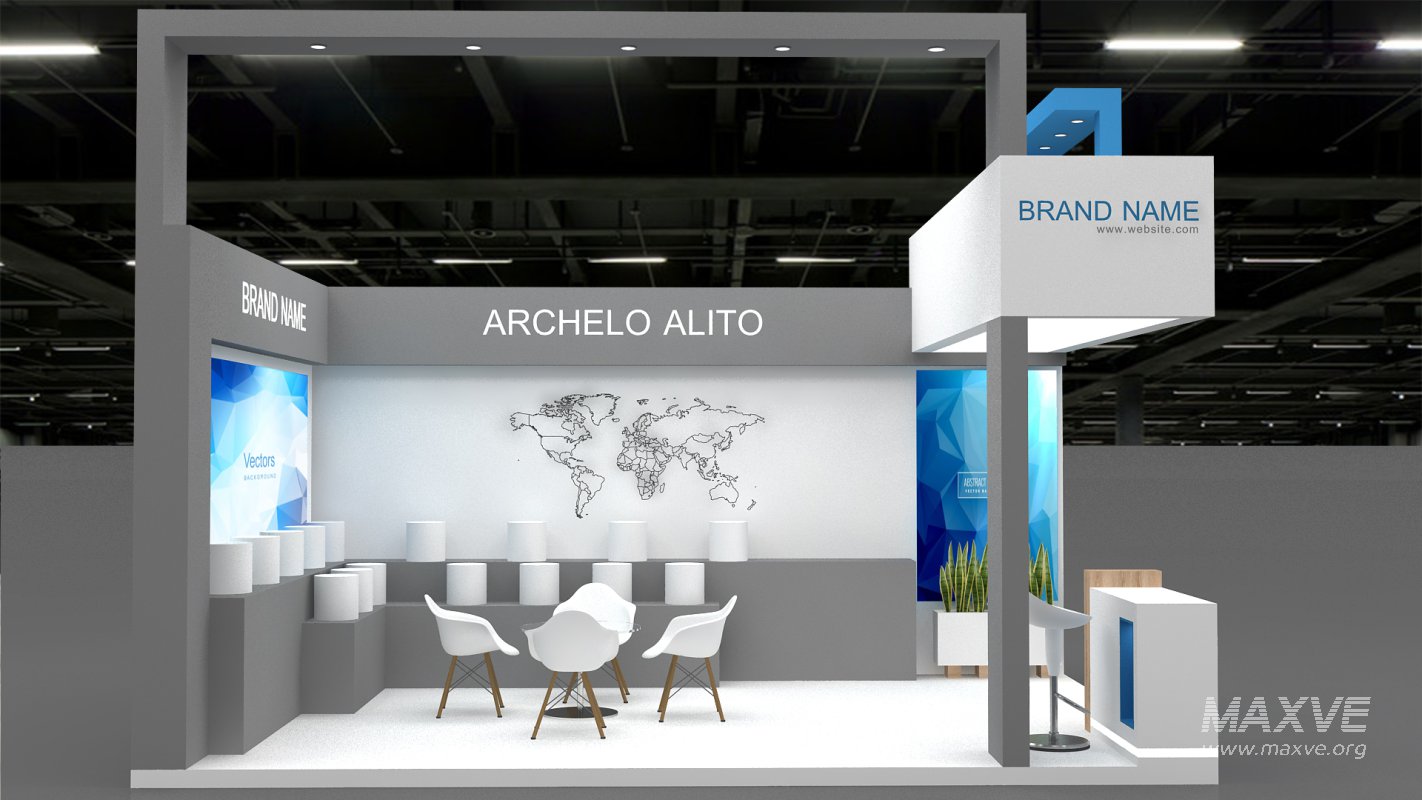 exhibition booth stand 3d Model - Image 6